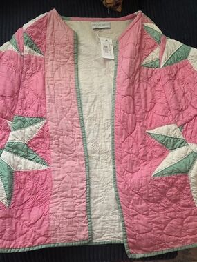 Pink And Green Brooke Wright Quilt Vest
